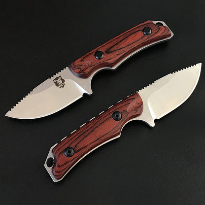 Liome 15017 Red-Brown Wood Handle Portable Pocket EDC Tool