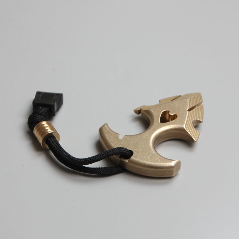 Portable Brass Ornament EDC Keychain Outdoor Backpack Pendant Tool
