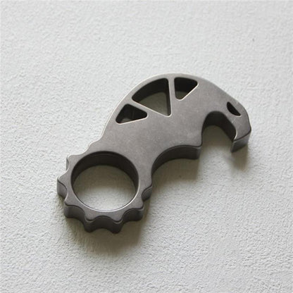 Monster Style Titanium Keychain Tool with Bottle Opener Functions