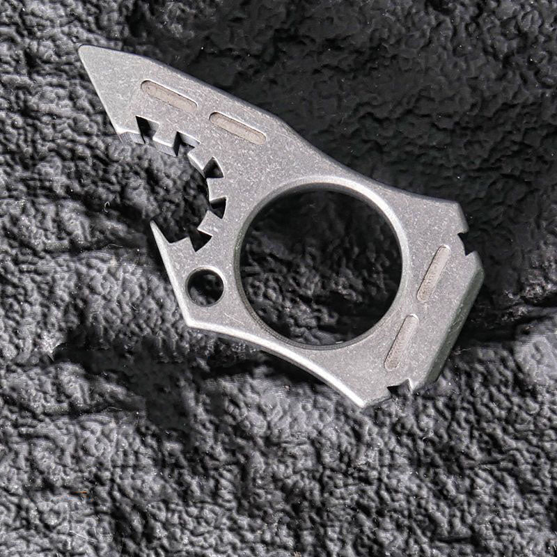 Shark Shaped Outdoor Keychain Tool with Bottle Opening Function
