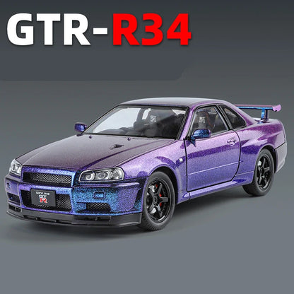 1:24 Nissan Skyline GTR R34 Alloy Sports Car Model