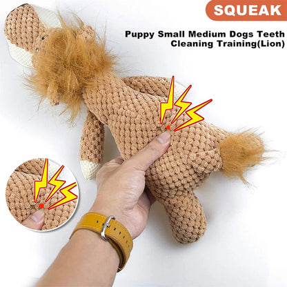 Durable Squeaky Large Pet Toys (Lion/Wolf/Elephant)