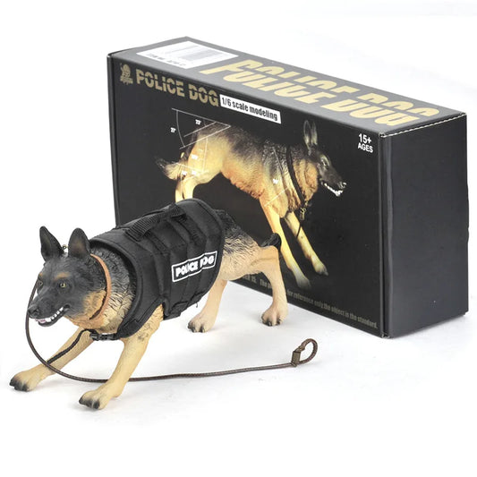 Realistic German Shepherd Police Dog Action Figure