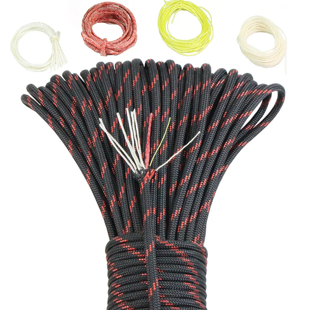 10 Strand Multifunctional Paracord 650 With Fishing Line Copper Wire And Fire Wire