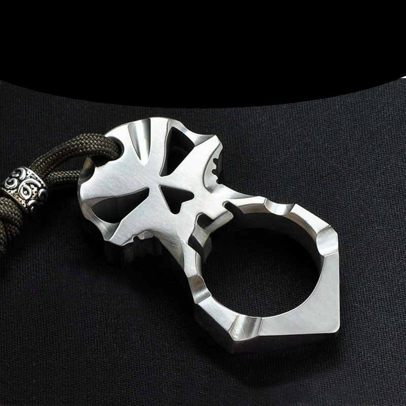 Portable Titanium Skull EDC Outdoor Keychain Tool