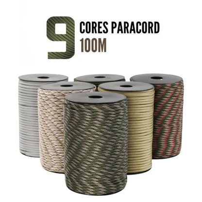 100M 550 Military Standard 9-Core 4mm Paracord Rope