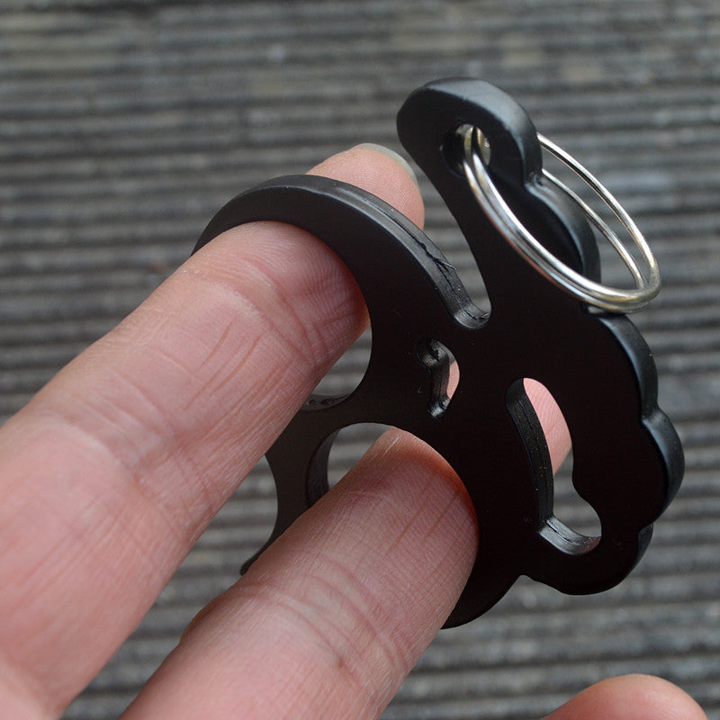 Playful Cat Expression Zinc Alloy Outdoor Portable EDC Keychain Tool