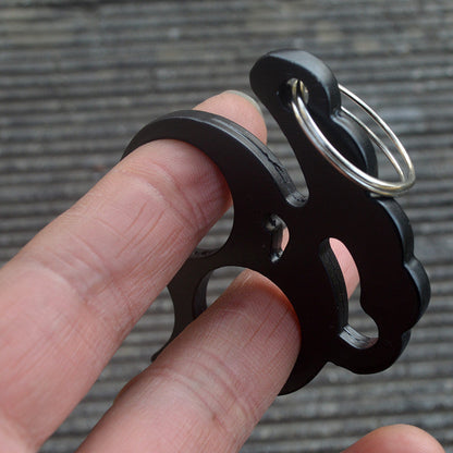 Playful Cat Expression Zinc Alloy Outdoor Portable EDC Keychain Tool