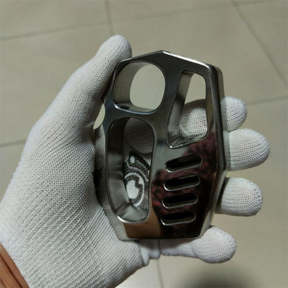 Titanium Alloy Outdoor Tool Featuring Smooth Polish and Oversized Rope Hole