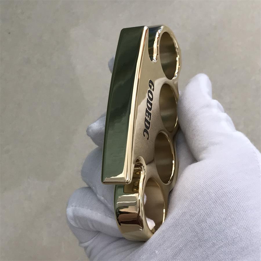 Classic Black Wax GODEC Brass Outdoor Tool with Large Mirror-Polished Hole
