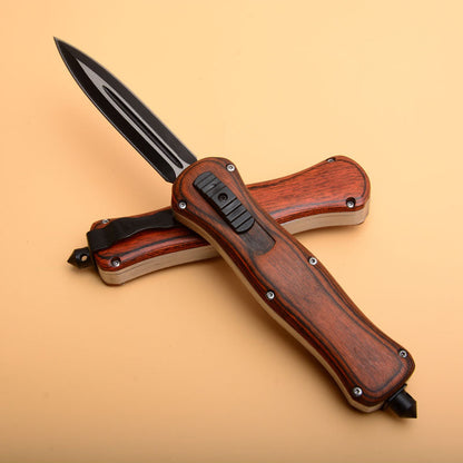 EDC Pocket Tool with Durable Wooden Handle for Camping