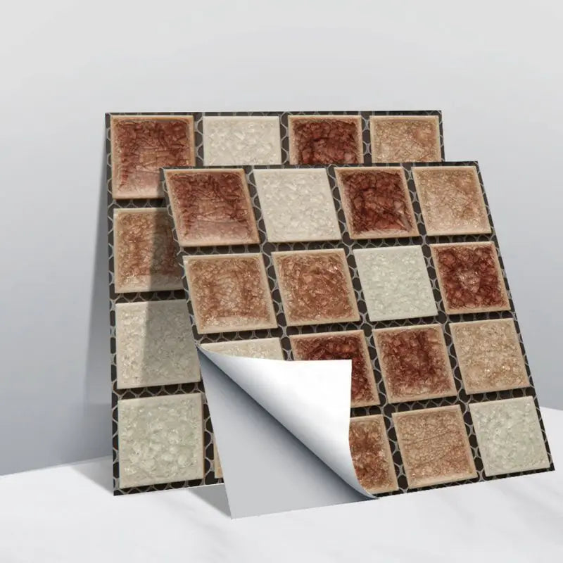 10pcs Self-Adhesive Waterproof 3D Mosaic Wall Tiles