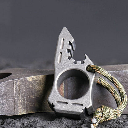 Shark Shaped Outdoor Keychain Tool with Bottle Opening Function