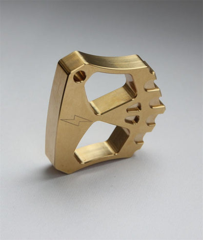 Mini Dual-Hole Brass EDC Tool for Outdoor Backpack Keychains