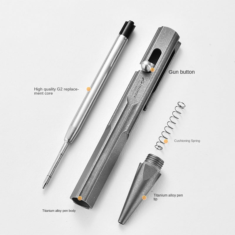 Portable Titanium Pen EDC Tool Designed for Outdoor Use