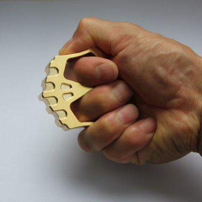 Mini Dual-Hole Brass EDC Tool for Outdoor Backpack Keychains