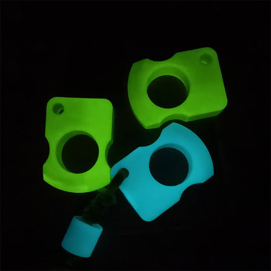 Fluorescent PA Plastic Single Hole Portable Outdoor EDC Tool