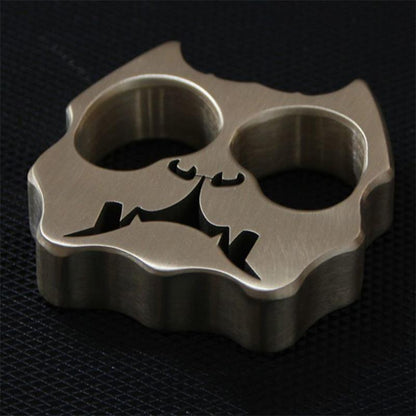 Chunky Brass Double-Hole Dog Design Outdoor Tool