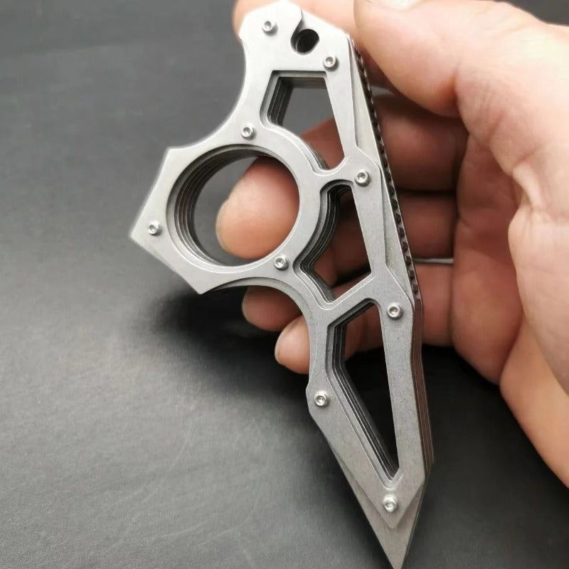 Outdoor EDC Tool with Dragon Tooth Steel Single Hole