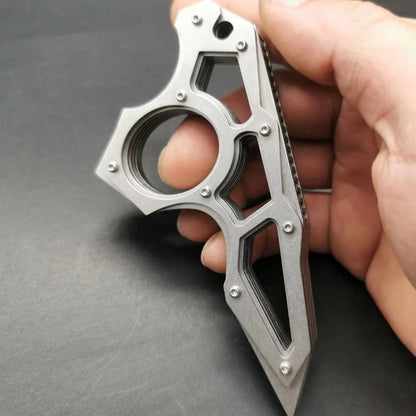 Outdoor EDC Tool with Dragon Tooth Steel Single Hole
