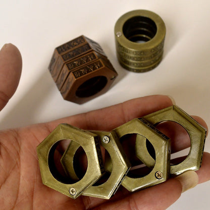 Outdoor EDC Tool with Folding Hexagon Ring and Magic Function