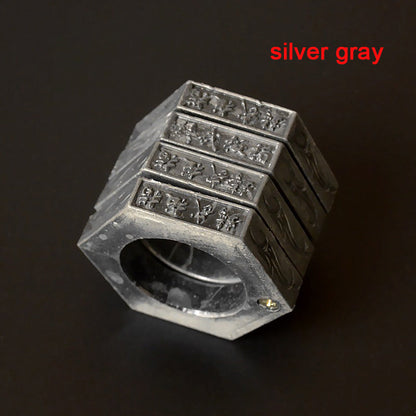 Outdoor EDC Tool with Folding Hexagon Ring and Magic Function