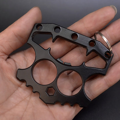 Multifunctional Defense Bottle Opener-Brass Knuckle Duster Two Finger Buckle Defence Window Breaker Fighting Gear