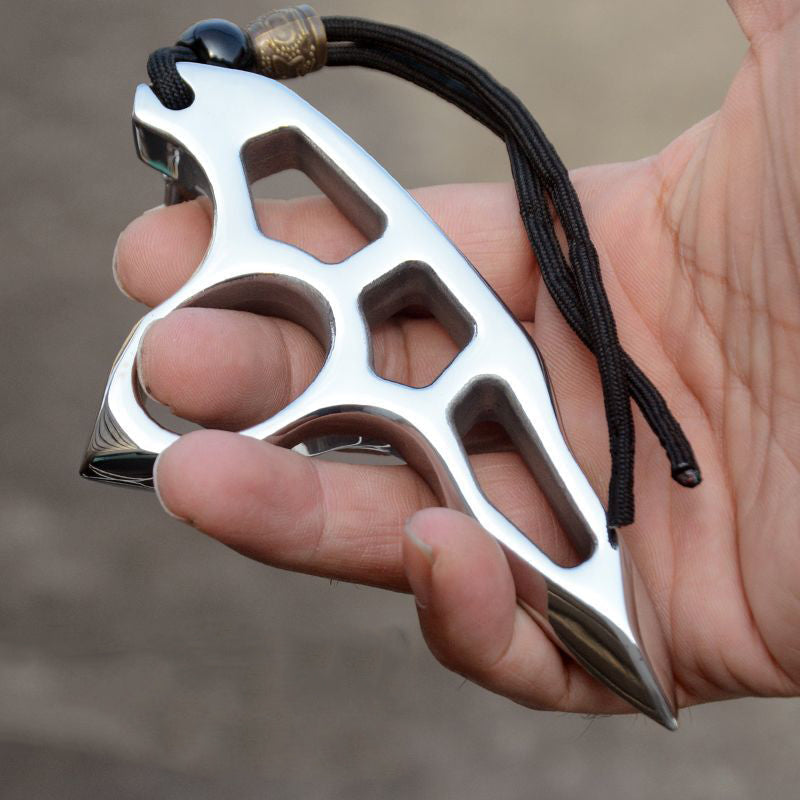 Thick Steel Single Hole EDC Tool Available With or Without Binding Rope