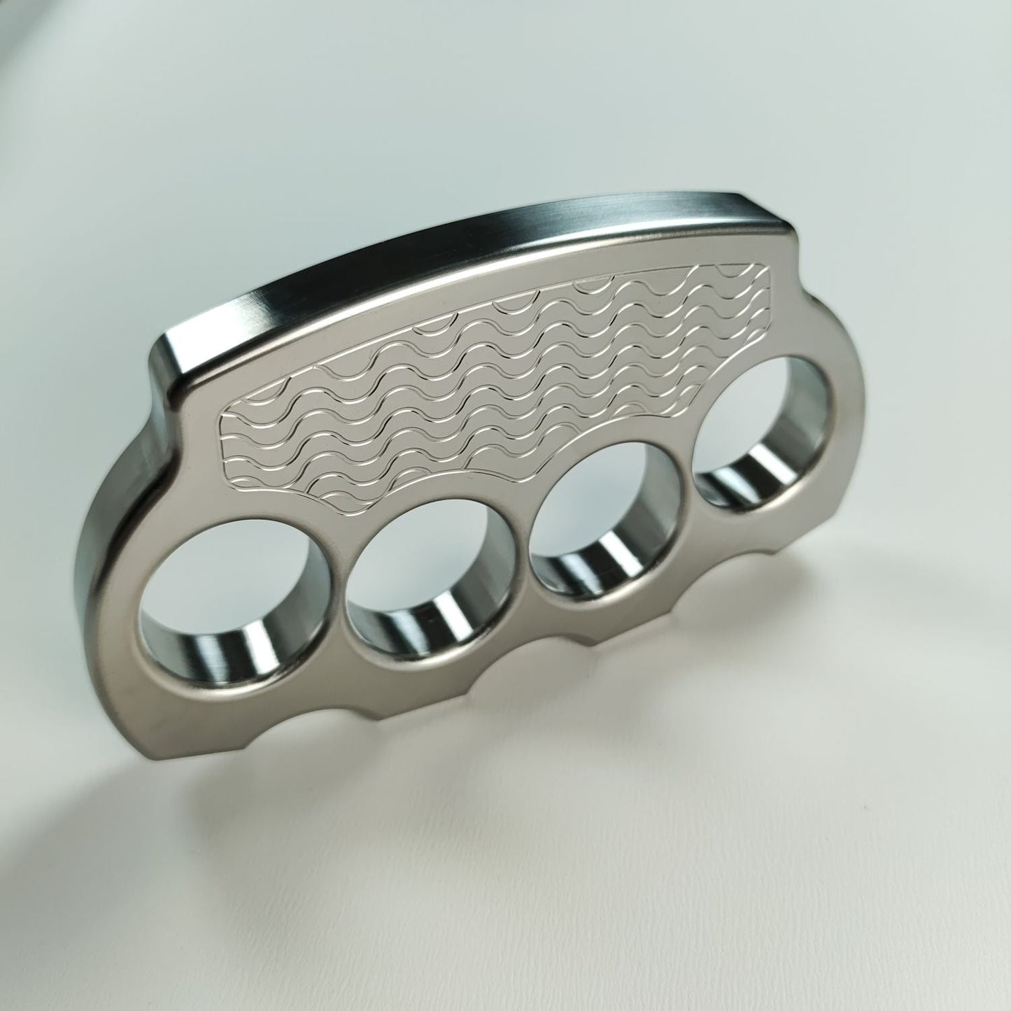 Steel Textured Skull Pattern Large Hole Bottle Opener EDC Tool
