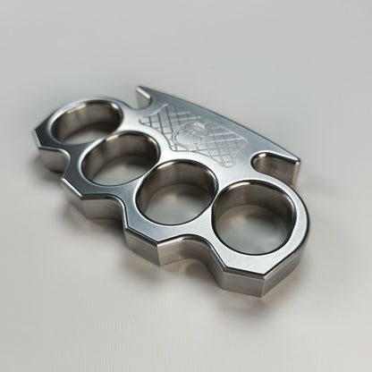 Steel Textured Skull Pattern Large Hole Bottle Opener EDC Tool