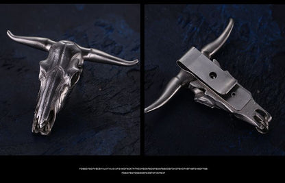 Small Bullhead Pocket Keychain Charm for Backpack EDC Tools