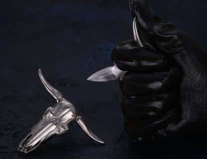 Small Bullhead Pocket Keychain Charm for Backpack EDC Tools