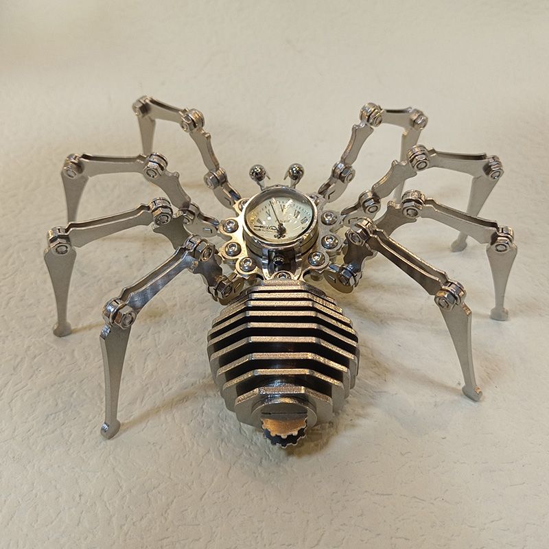 Steel Spider Puzzle Decor with Timeless Appeal