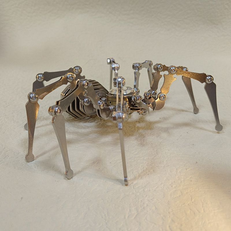 Steel Spider Puzzle Decor with Timeless Appeal