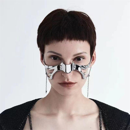 Cyberpunk Metal Mask Face Jewelry