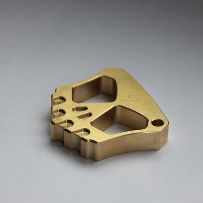 Mini Dual-Hole Brass EDC Tool for Outdoor Backpack Keychains