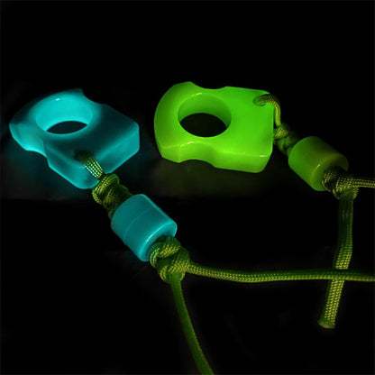 Fluorescent PA Plastic Single Hole Portable Outdoor EDC Tool