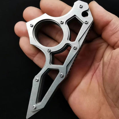 Outdoor EDC Tool with Dragon Tooth Steel Single Hole
