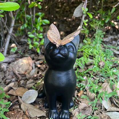 Curious Cat with Butterfly Decorative Figurine