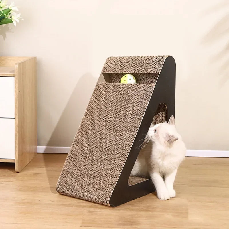 2-in-1 Cat Scratcher with Ball