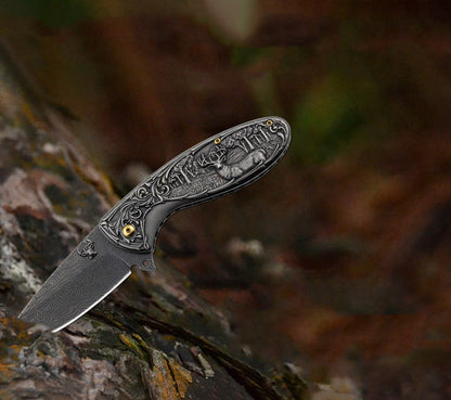 Nature-Inspired Deer Handle Folding EDC Pocket Tool