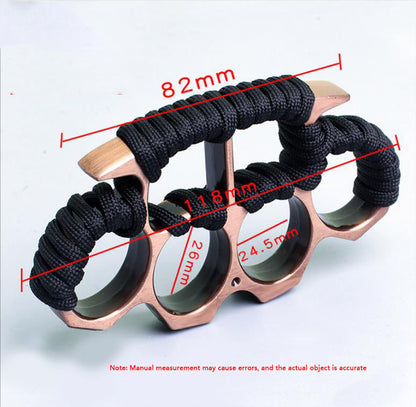 Multicolor Rope Attached Four Finger Outdoor Pocket EDC Tools