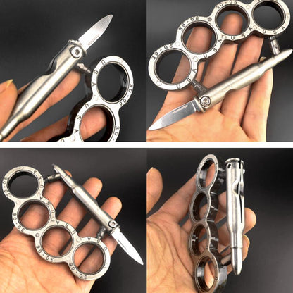 Mini Foldable Outdoor EDC Tool Made of Zinc Alloy with Multiple Functions