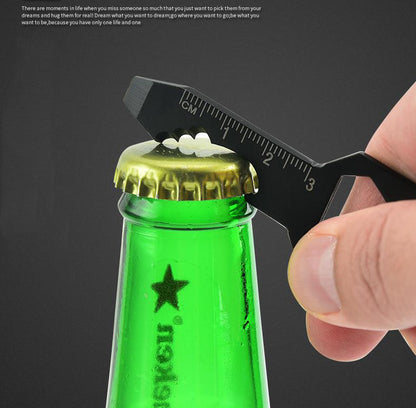 Card Multifunction Keychain Bottle Opener Allen Pendant Portable Wrench Repair Tool