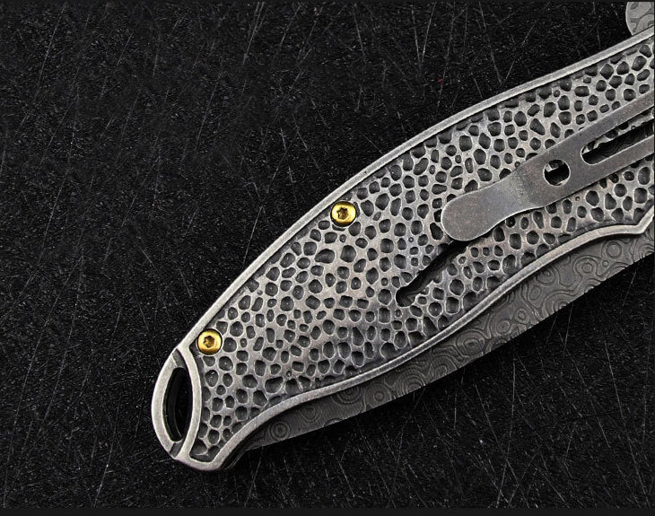 Sacred Emblem Handle Folding Pocket EDC Tool