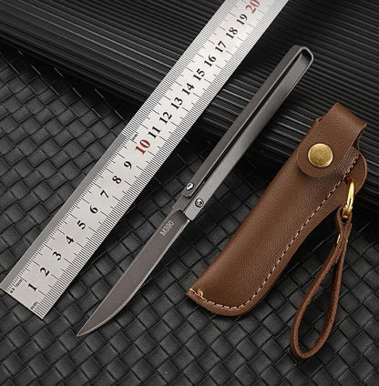 Leather Case Included Folding Outdoor Pocket Tool with Handle