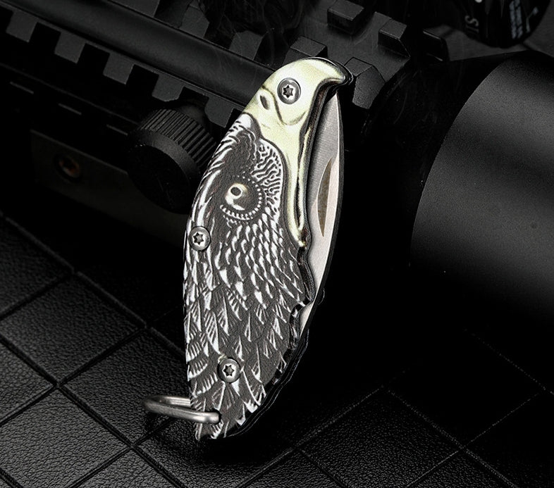 Eagle-themed Folding Keychain Pendant Outdoor Portable EDC Tool
