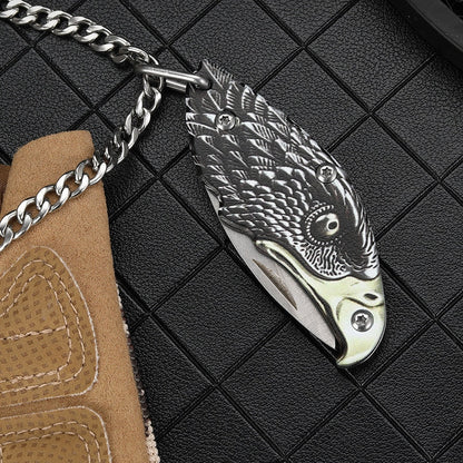 Eagle-themed Folding Keychain Pendant Outdoor Portable EDC Tool