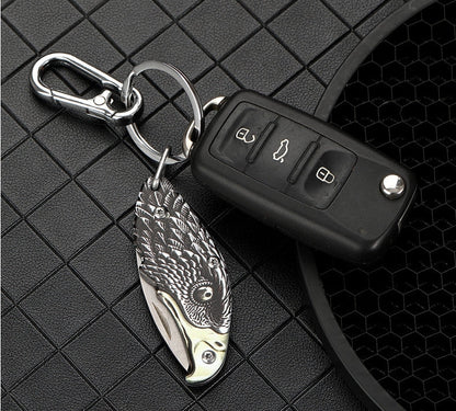 Eagle-themed Folding Keychain Pendant Outdoor Portable EDC Tool
