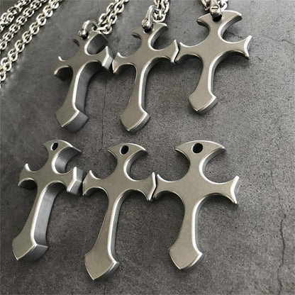 Cross Pattern Titanium Pendant Tool for Outdoor Carry
